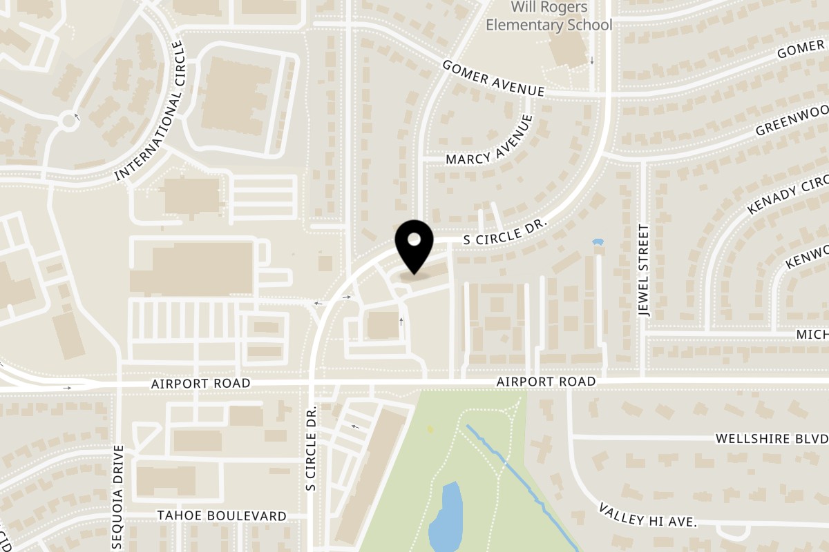 Map showing the location of Sabor a Mexico Restaurant & Bakery on 265 S Circle Dr in Colorado Springs